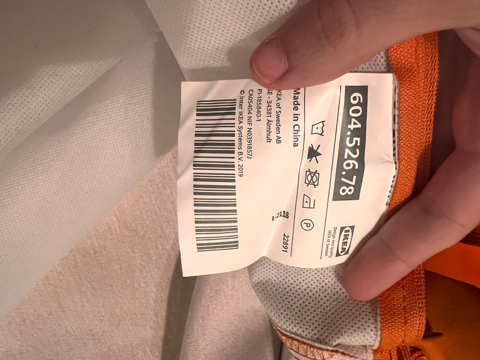 IKEA SÖDERHAMN One Seat Section Cover Samsta Orange 604.526.78 SODERHAMN