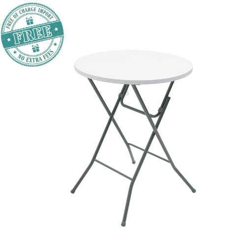 Mainstays 31″ x 40″ Round High-Top Cocktail Folding Table, White