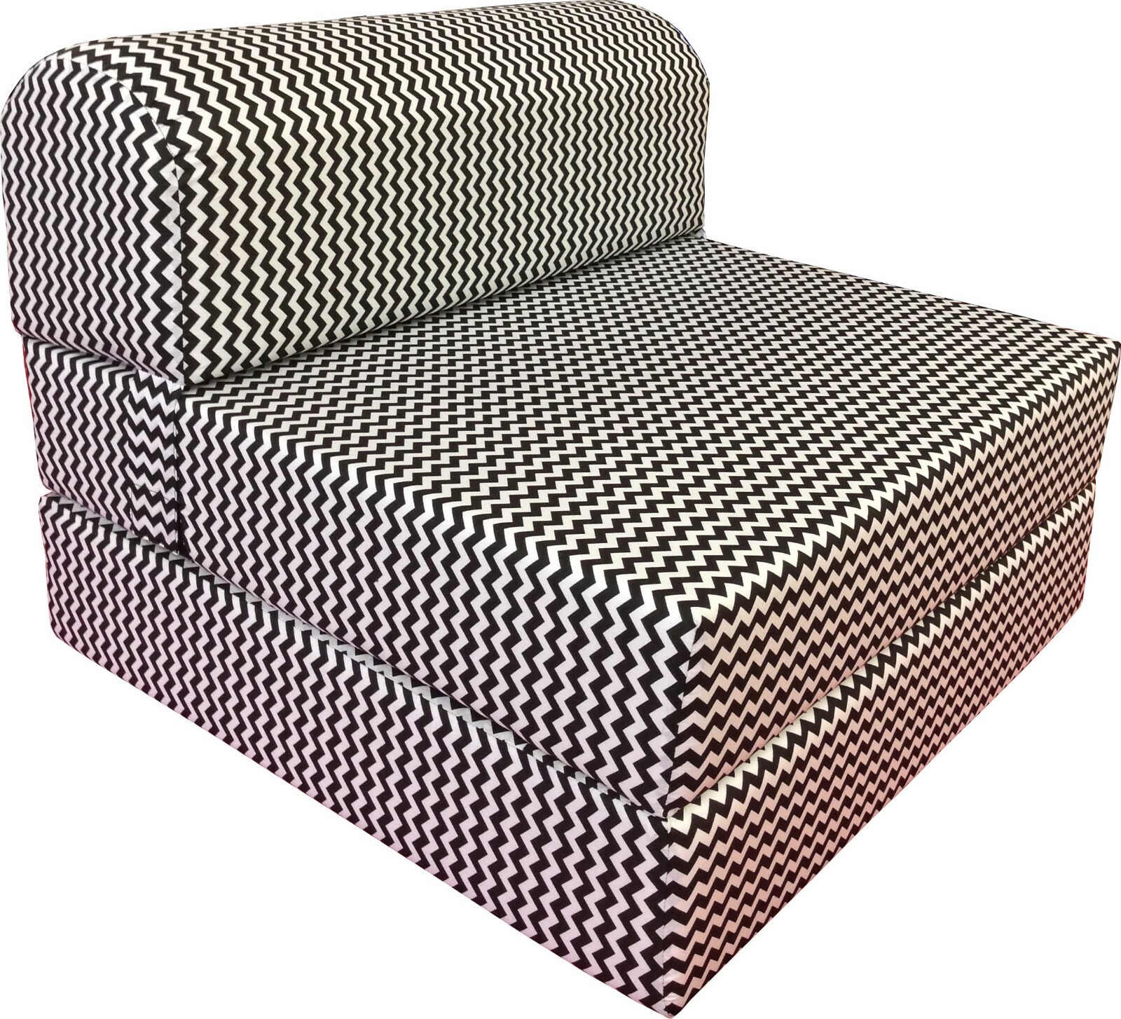 Twin Sleeper Chair Folding Foam Beds, Foldable Sofa Couches 6x36x70 Zig Zag