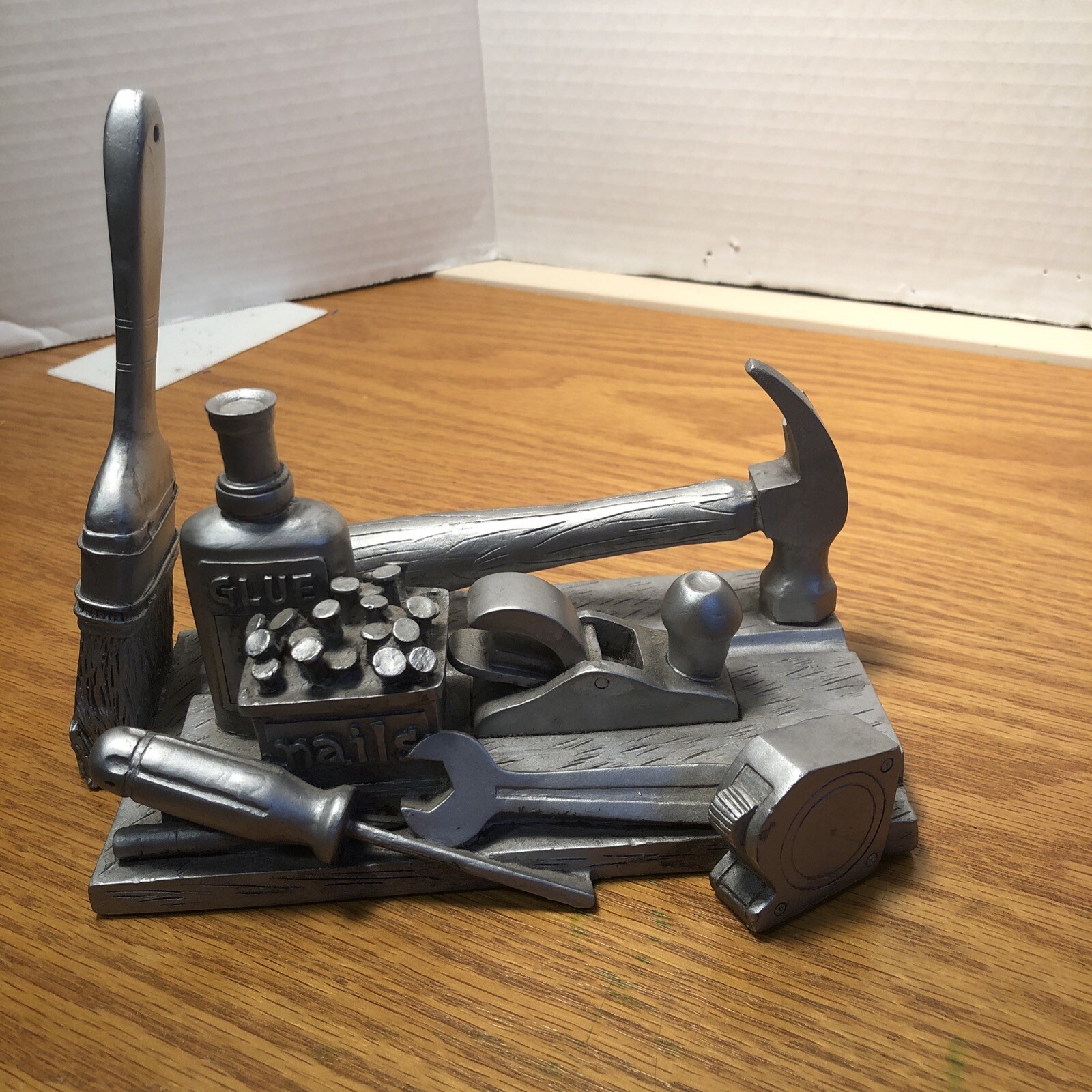 Gray Carpenter Desk Decor