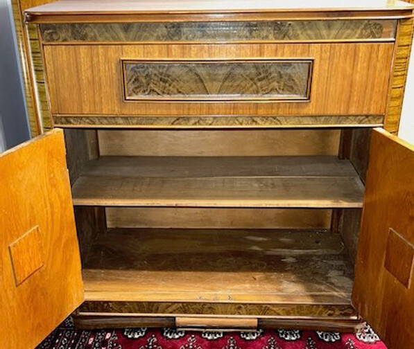 Two Art Deco Cabinets, Chests of Drawers, Exotic Woods, Dynamic Look, Storage