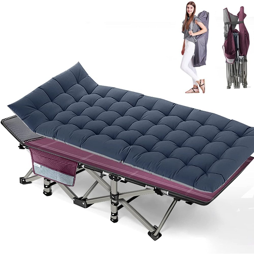 Slsy Outdoor Folding Camping Cots Bed Hiking Traval Bed w/ Pillow+Carry Bag