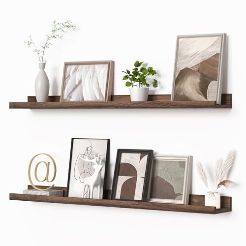 Picture Ledge Shelf, Floating Shelves Set of 2, 36 Inches Picture Shelf for