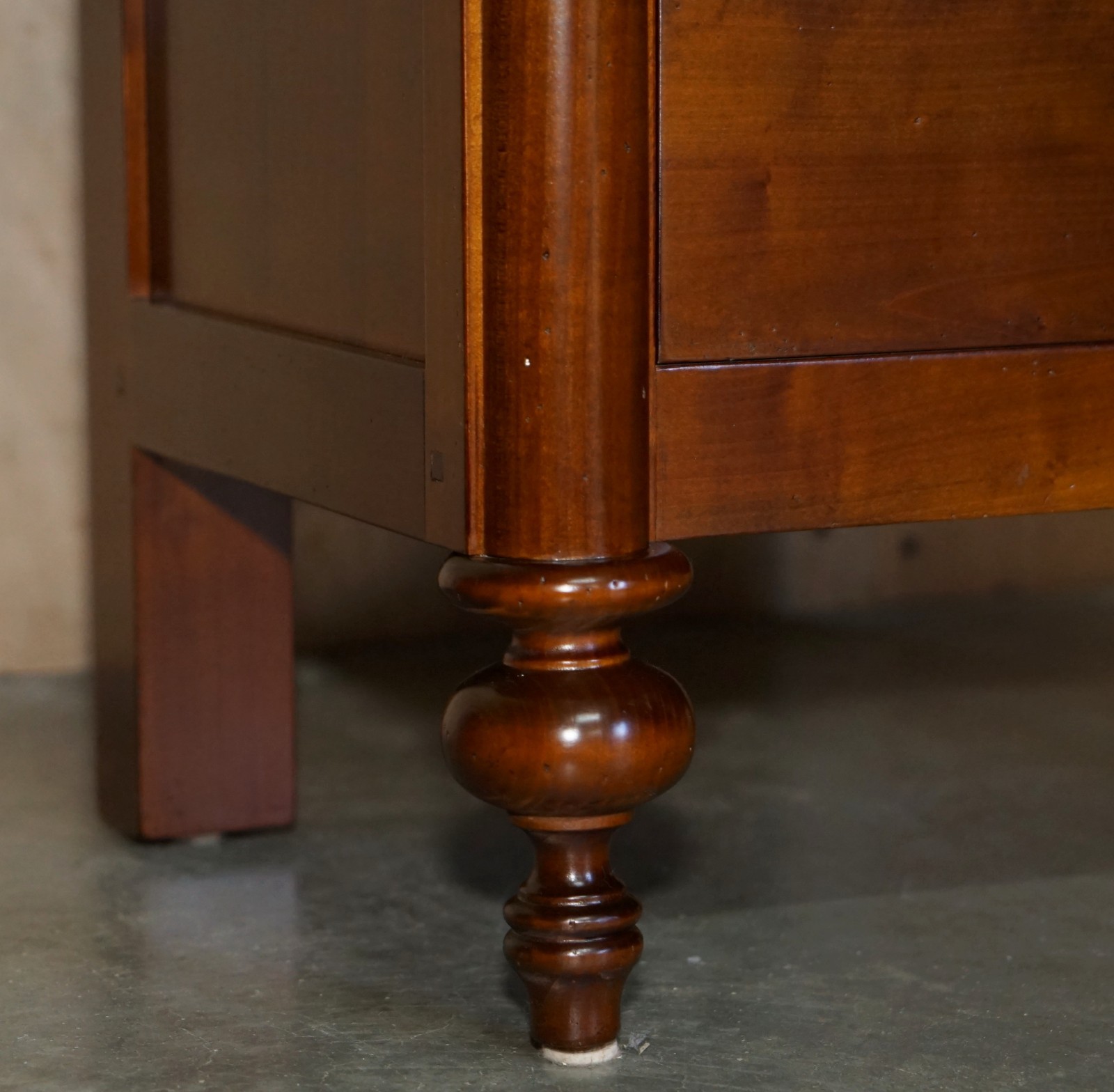 PAIR OF GRANGE FURNITURE PARIS FRANCE CHERRYWOOD NIGHTSTANDS OR LAMP WINE TABLES