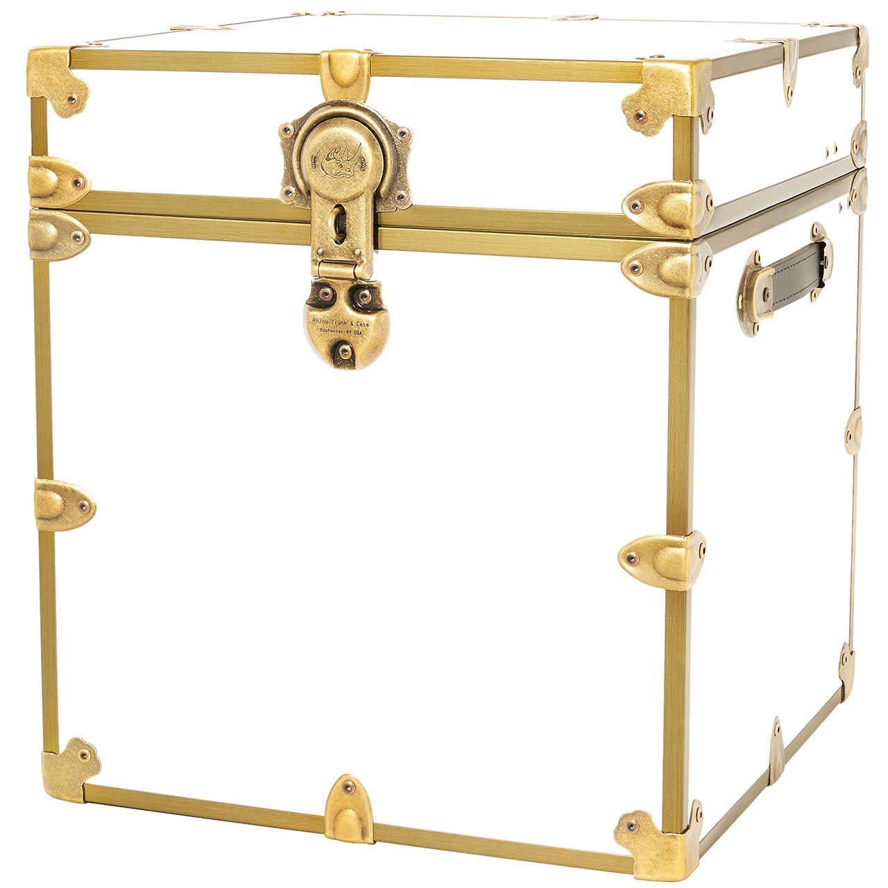 Rhino Cube w/Antique Brass Trim & Hardware 18x18x20 USA Made