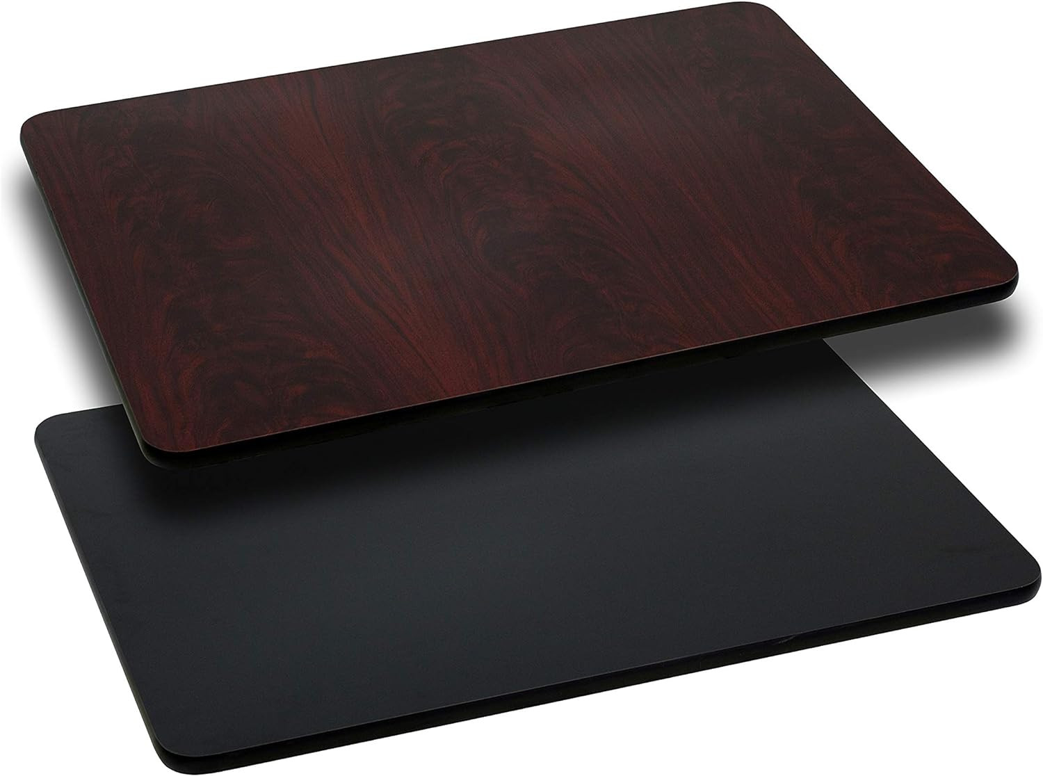 Glenbrook 30” X 42” Rectangular Table Top with Black or Mahogany Reversible La