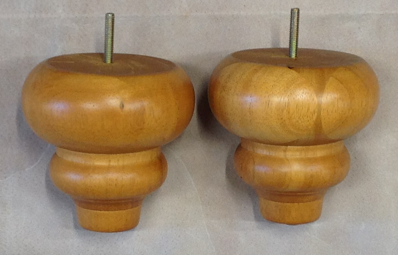 Honey Gold Candle Furniture Feet Chair Sofa 4 Legs 5.25″ tall #3321 FREE SHIP