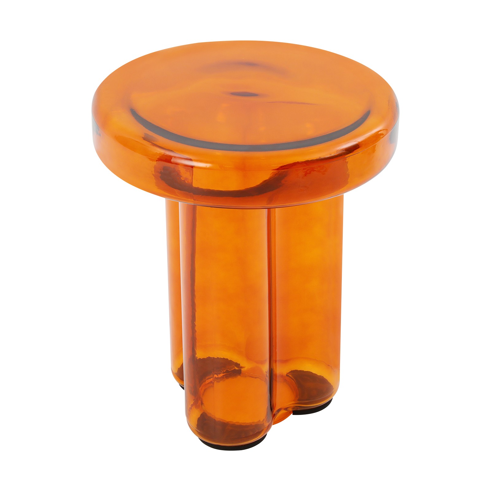 15*17.7in Round Glass Side Table 44.09 lbs Load Coffee Table, Modern Sofa Table