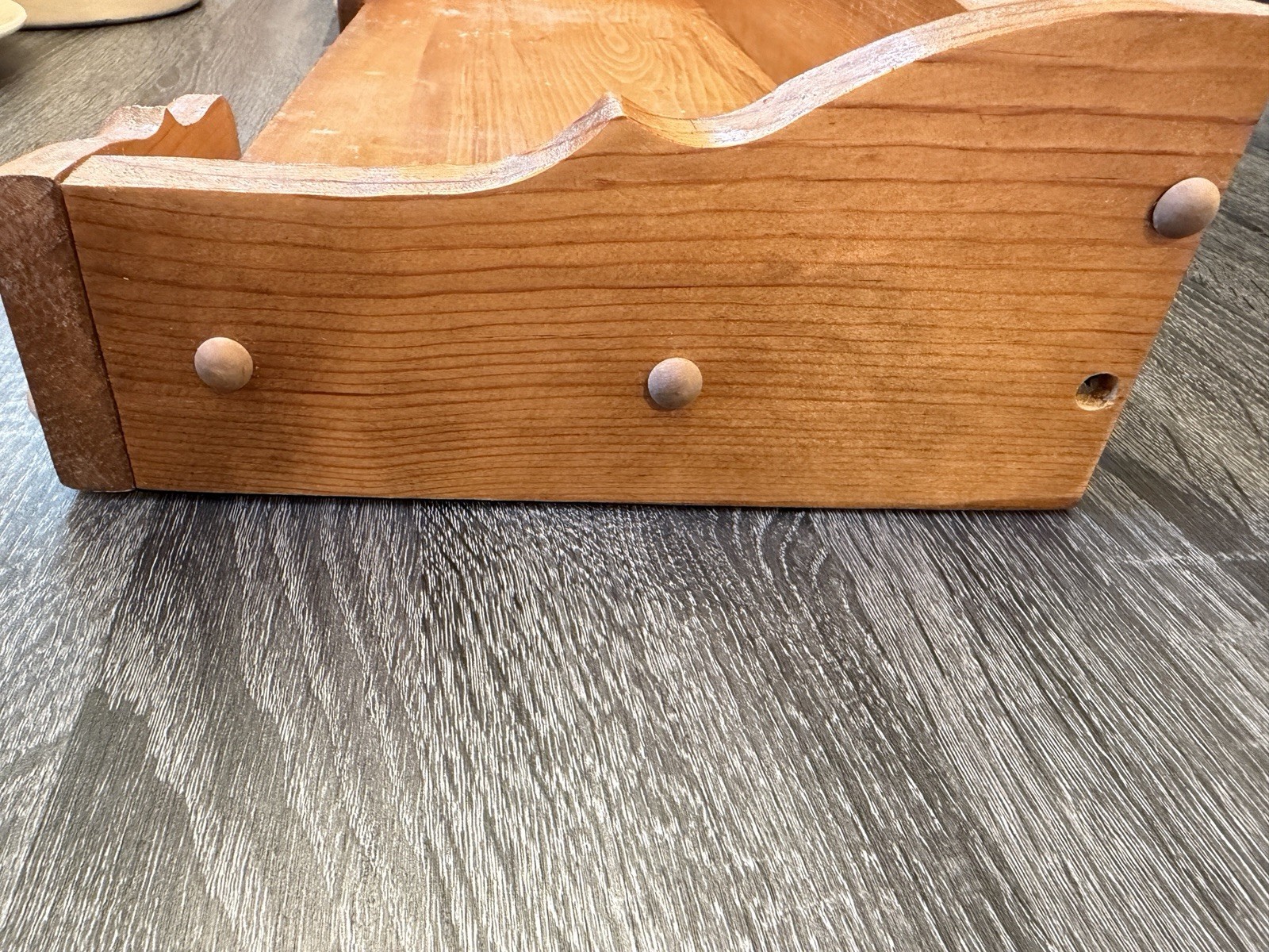Heart Cutout Shelf Cottagecore Solid Wood Country Farmhouse Scalloped Edge 23”
