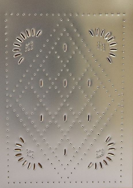 Pie Safe Tin Sheet Star Wheat Diamond Circles Plain Solid Pattern Vertical old