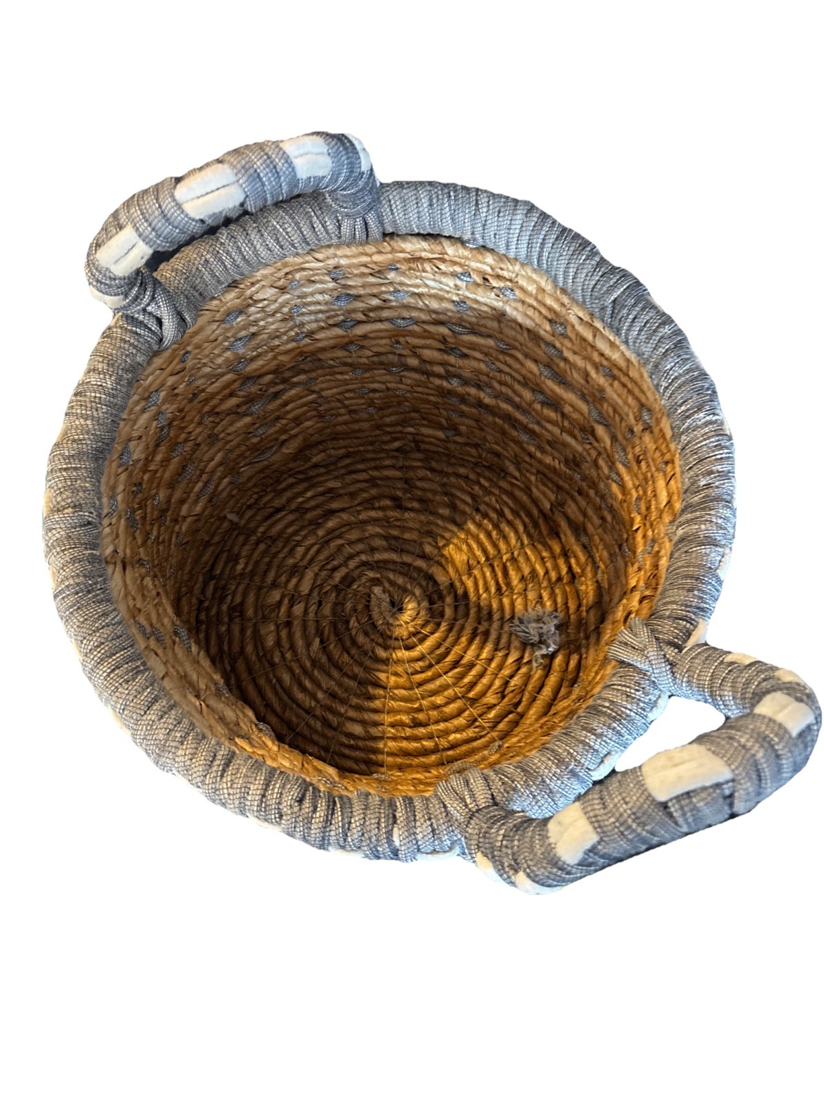 Woven Decorative Storage Basket, X-Large, 11″ x 15″ x 15″, Twisted W/ Handles