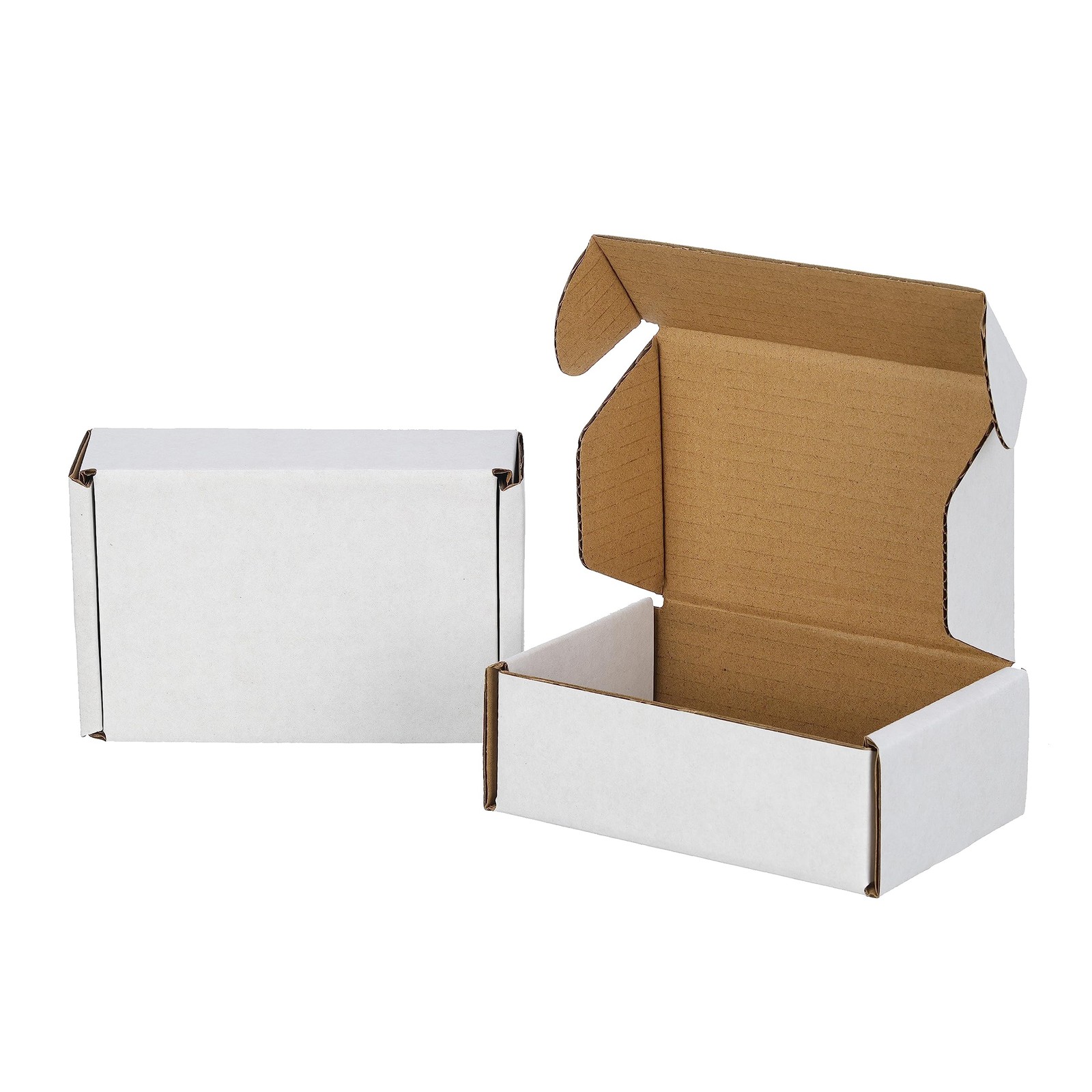 GHEIR 100 Pack 6x4x2 inches Small Shipping Boxes Kraft Corrugated Cardboard Mail
