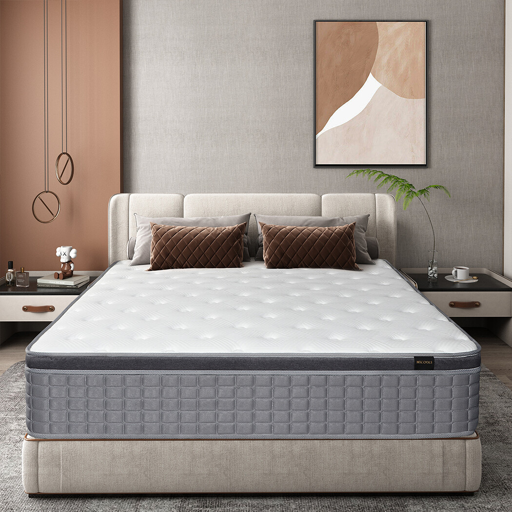 MICOOLS 12/14 Inch Mattress Twin Full Queen King Size Medium Firm Bed In a box