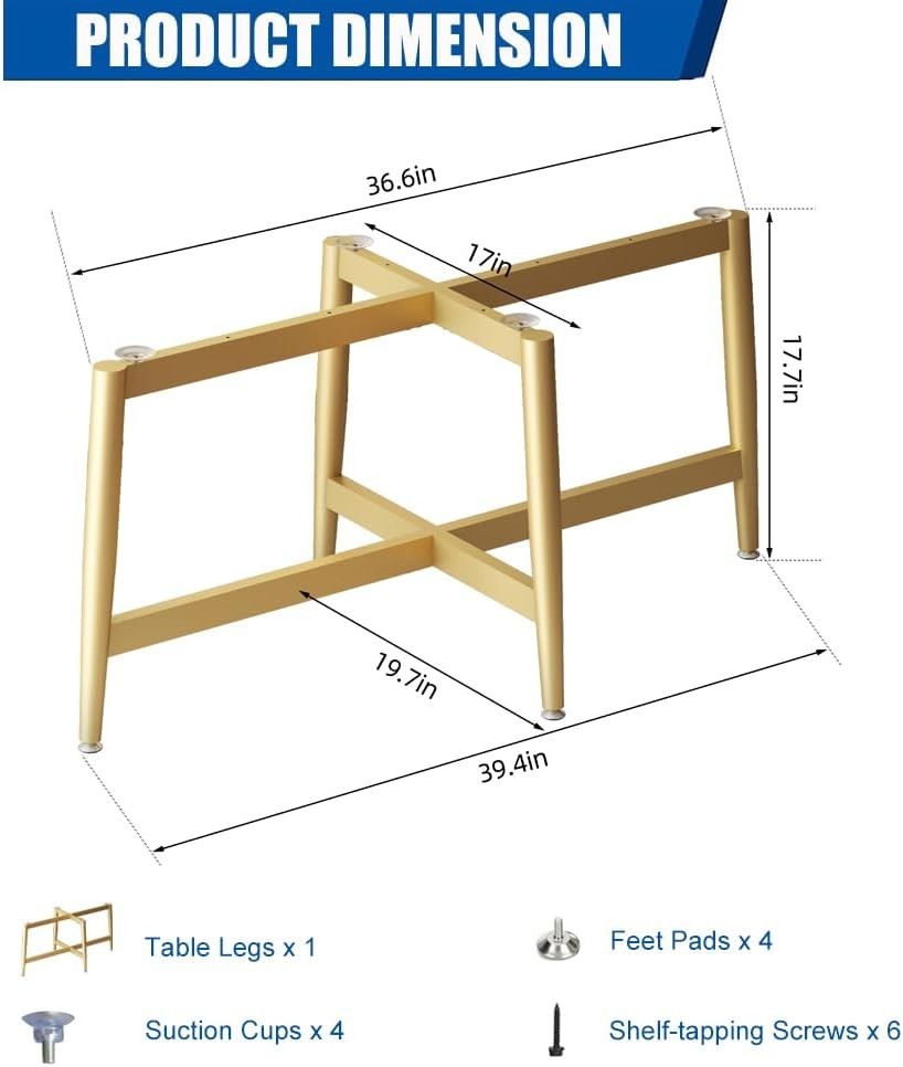 Metal Coffee Table Base, Heavy Duty Table Legs 18 Inch Furniture Legs for …..