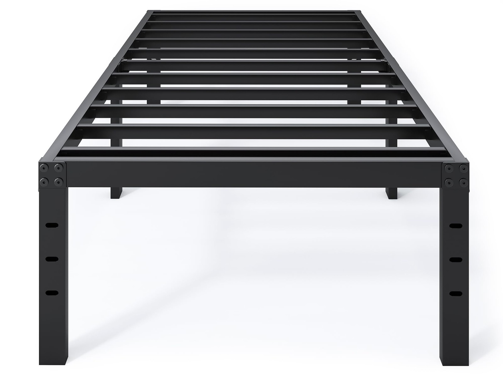 Twin XL 18~Inch Metal Platform Bed Frame, Heavy Duty, No Box Spring, Black