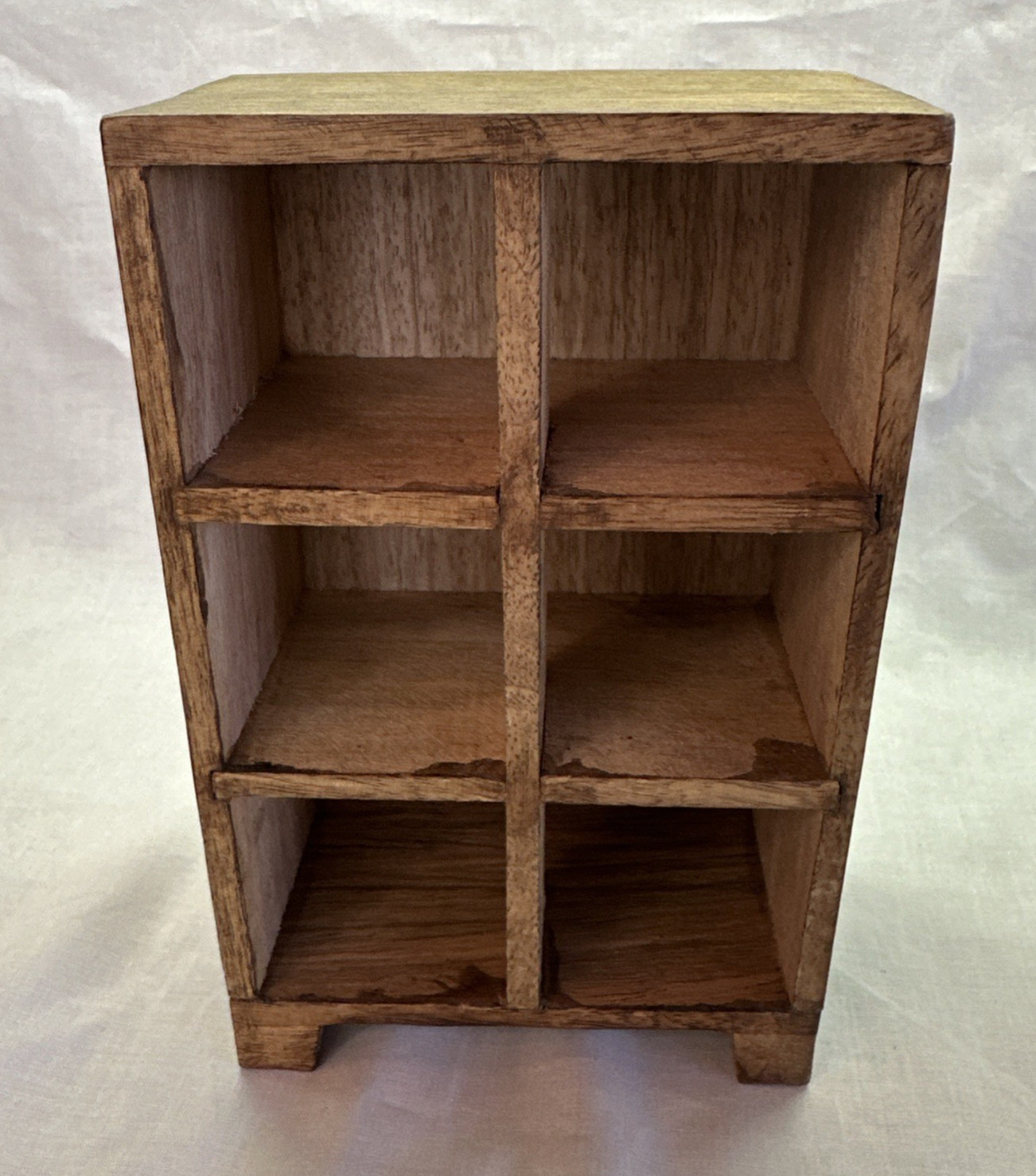 Pier 1 Imports Wood Apothecary Spice Cabinet 6 Hand Painted Ceramic Drawers Tea