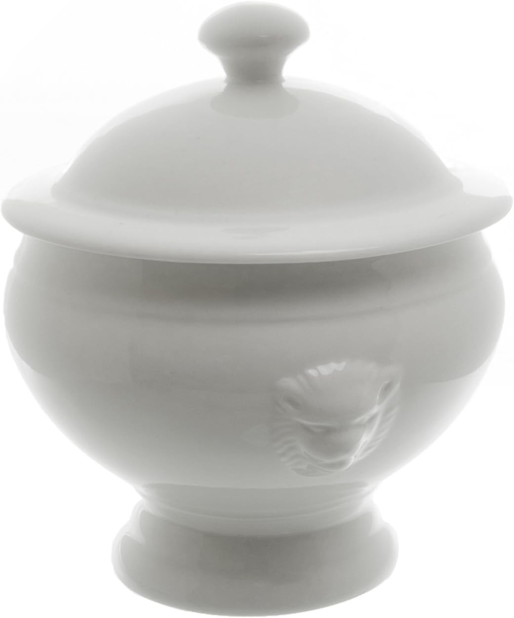 Set of 4 White Whittier 4″ Soup Bowls – Lion’s Head Design