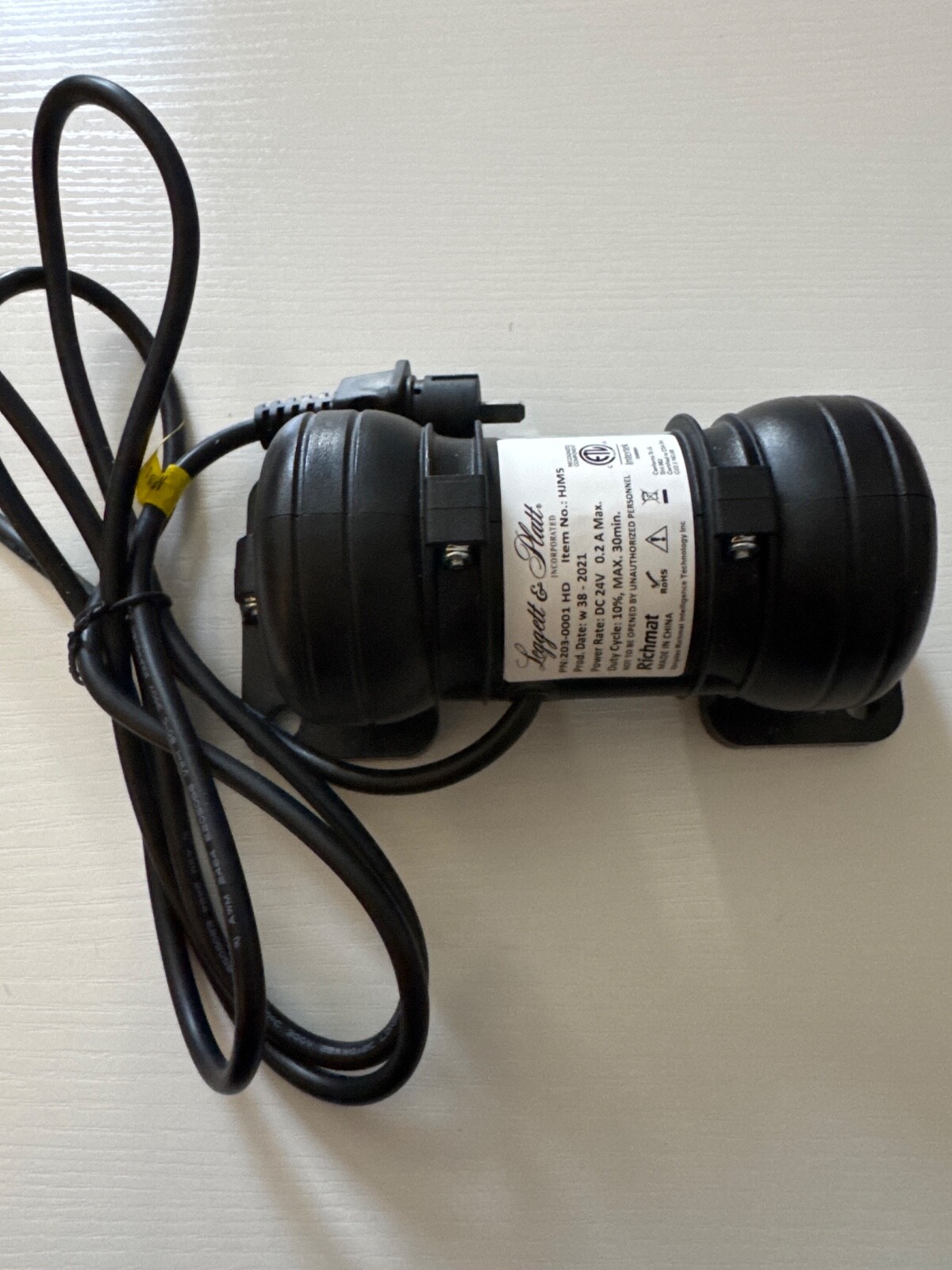 Richmat Adjustable Bed HJM5 Massage Motor head Leggett Platt (PN-203-0001HD)
