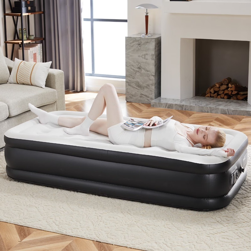 16-inch Height, Premium Comfort with Built-in Pump, Waterproof, Durable