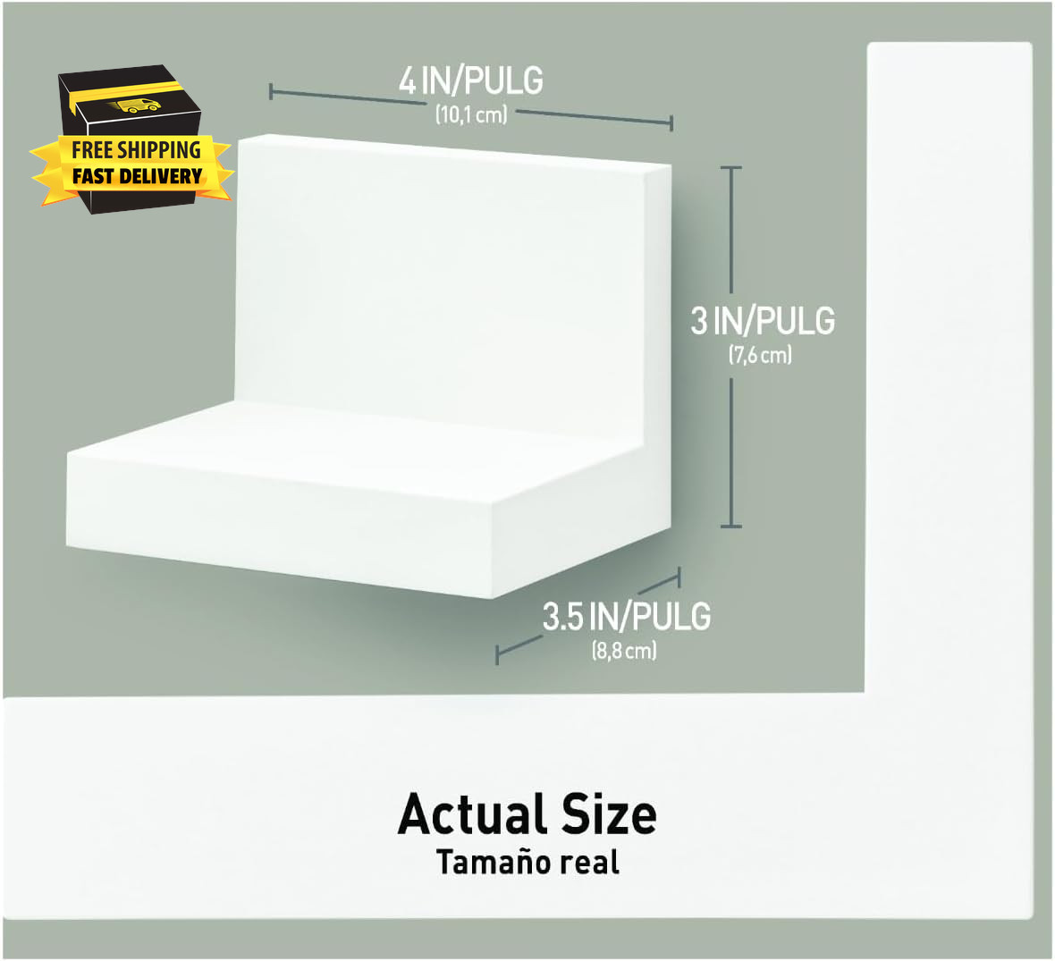 Command Display Ledges, Holds up to 2 Lb, Quartz, 2 Ledges with 8 Medium Strips,