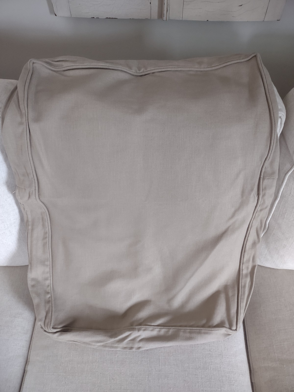 Pottery Barn Back or Seat Cushion? Slipcover, Slub Fabric Brown ~ NEW OLD STOCK