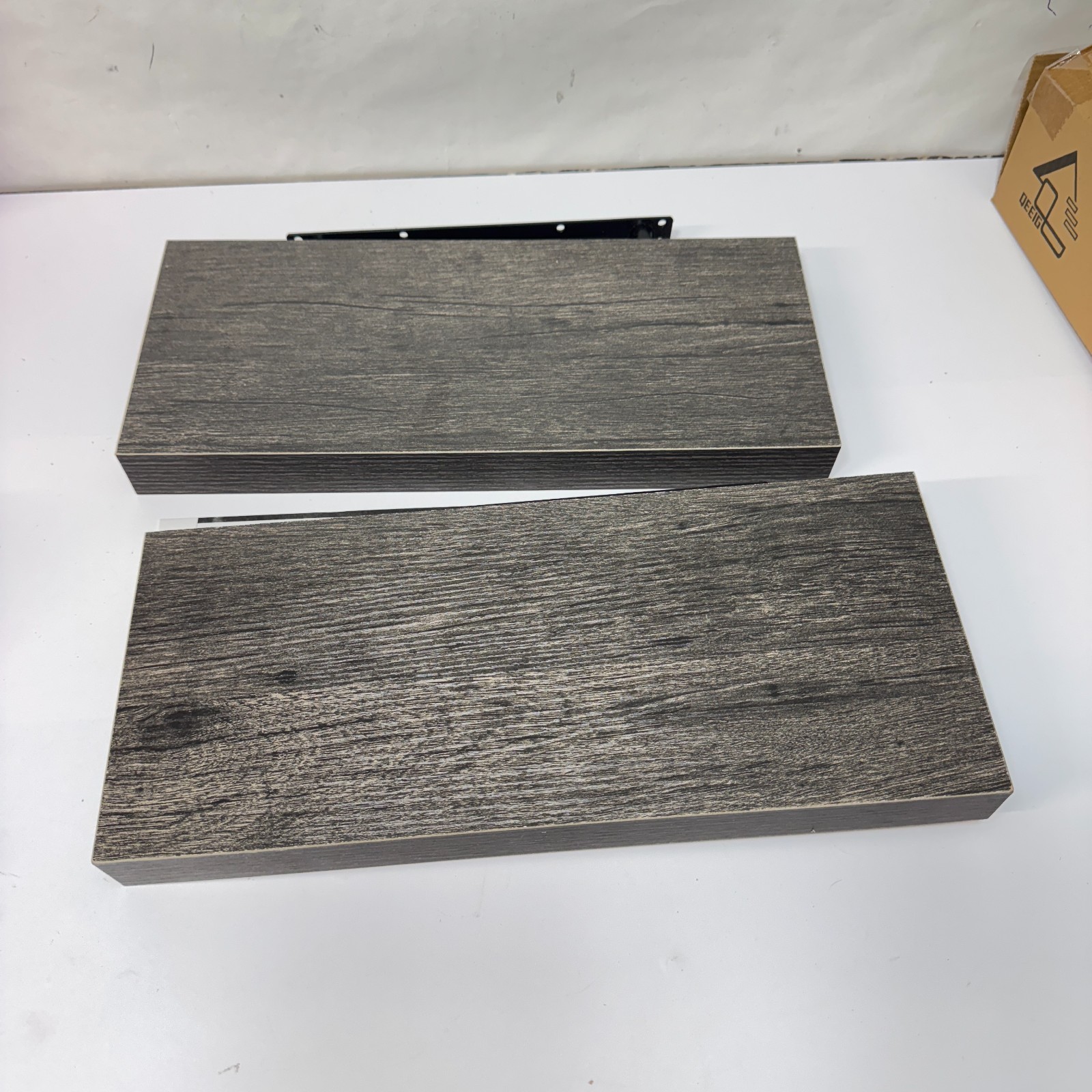 Floating Shelves, Wall Shelf Set of 2, 15.7 x 6.5 Inch Charcoal Gray.
