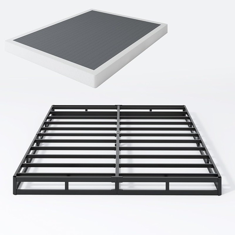 Durable Box Spring Metal Frame Squeak Resistant Easy Assembly Cover Included New