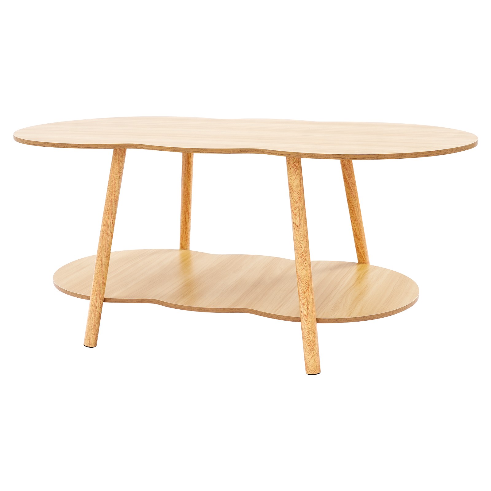 2-Tier Sofa Table Max 66.14 lbs Cloud Shape End Table 19.7in H Coffee Table