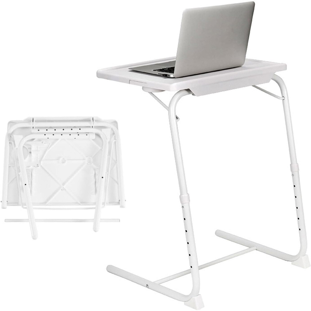 Foldable TV Dinner Tray on Bed & Sofa with Adjustable 6 Height & 3 Tilt Angle