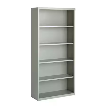 Hirsh 21997 Bookcase, 72″ H, 34 1/2″ W, Light Gray