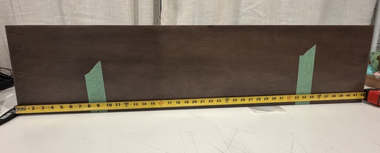 Merillat Autograph Single Piece Floating Shelf 42 Inch Length Stained Finish