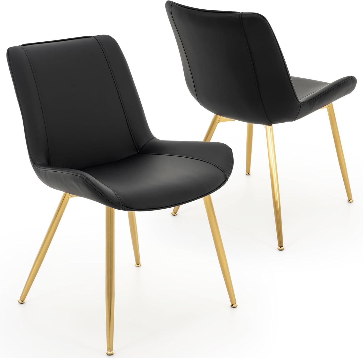 Dining Chairs Set of 2, PU Leather Modern Armless Kitchen Dining Room Chairs,