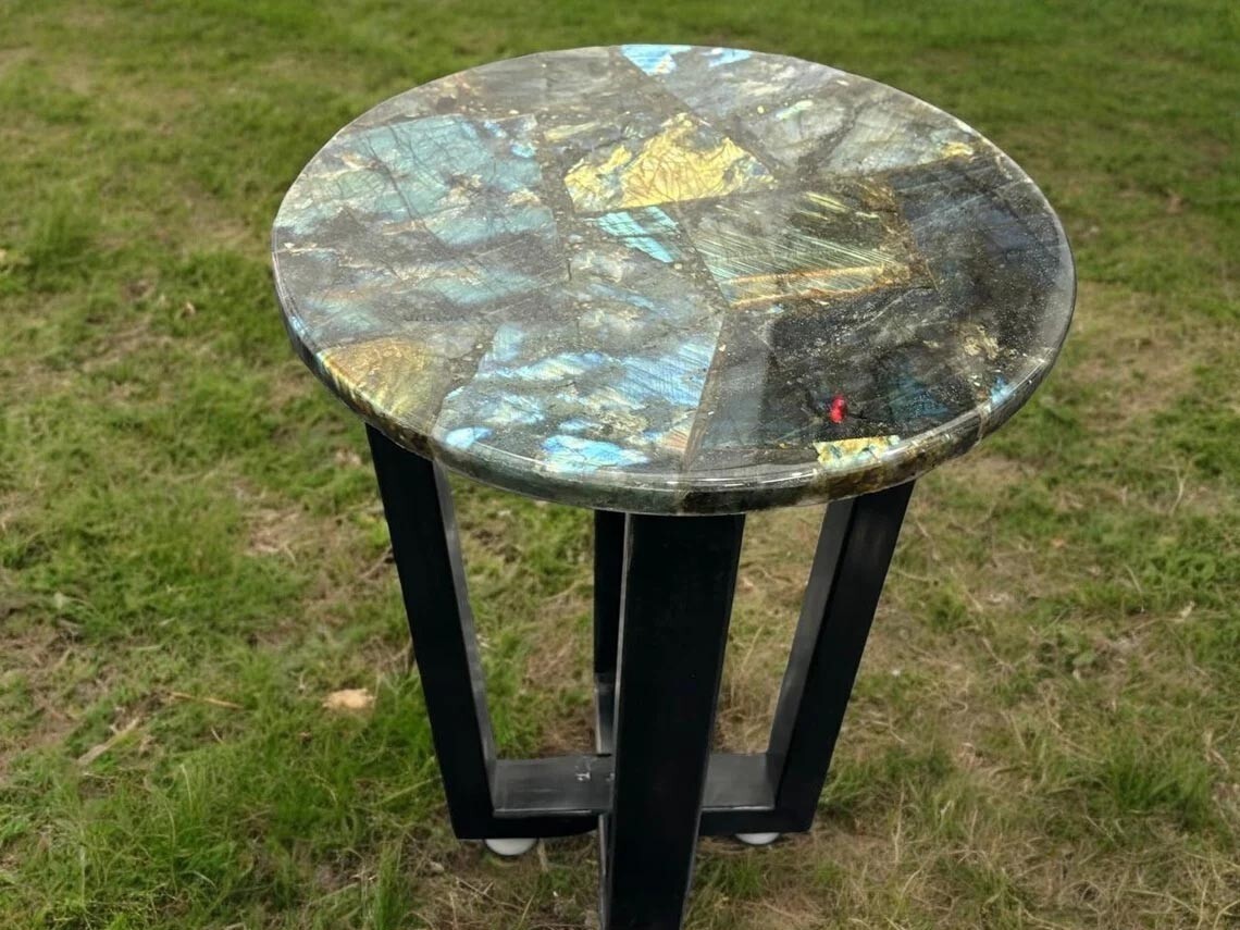 Labradorite Side Table, Coffee Table, Home Decor, End Table Top, Agate Table Top