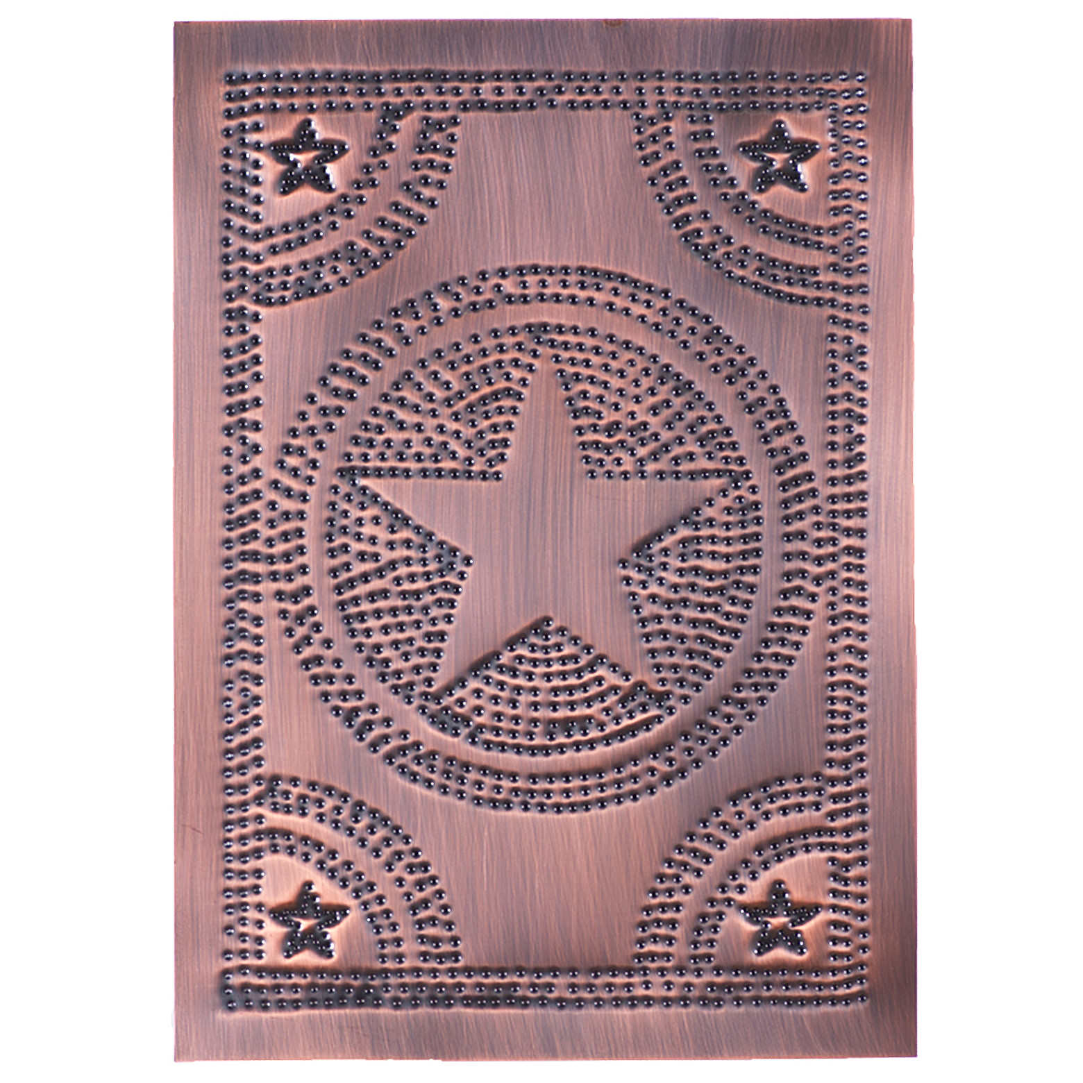 4 Solid Copper Cabinet Panels in regular Star