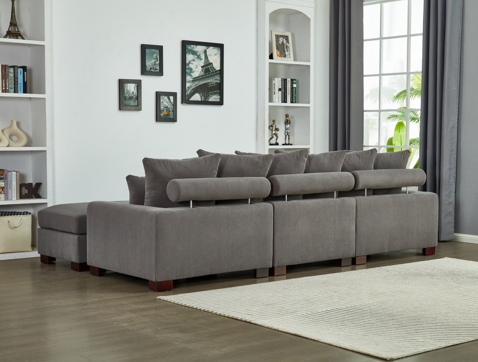 Modular Sectional Sofa,5 Seater Oversized Convertible L & U Shaped Couch, Cordu