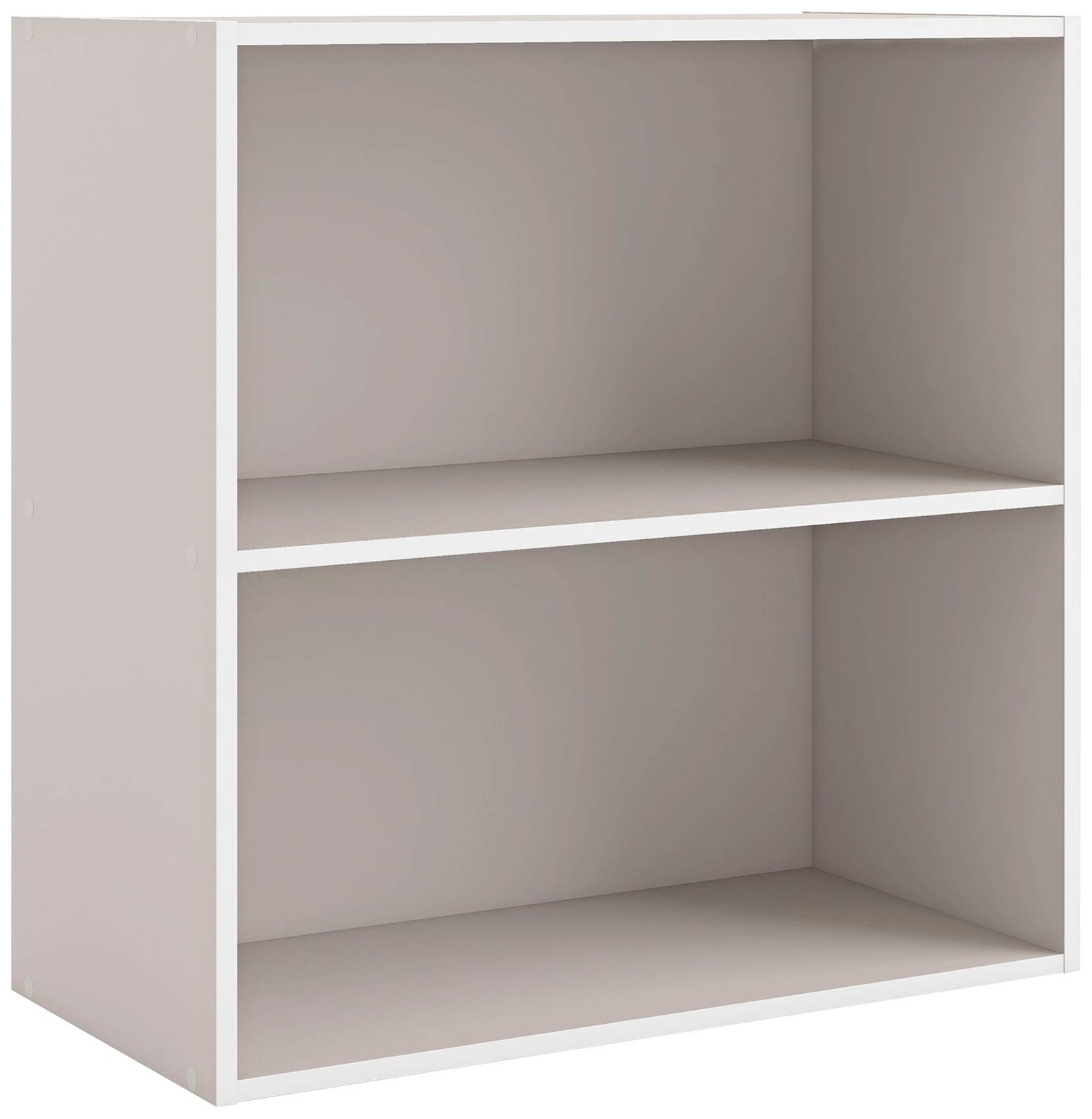 Quincy 23 1/2″ Wide Greige Wood 2-Shelf Stackable Bookcase