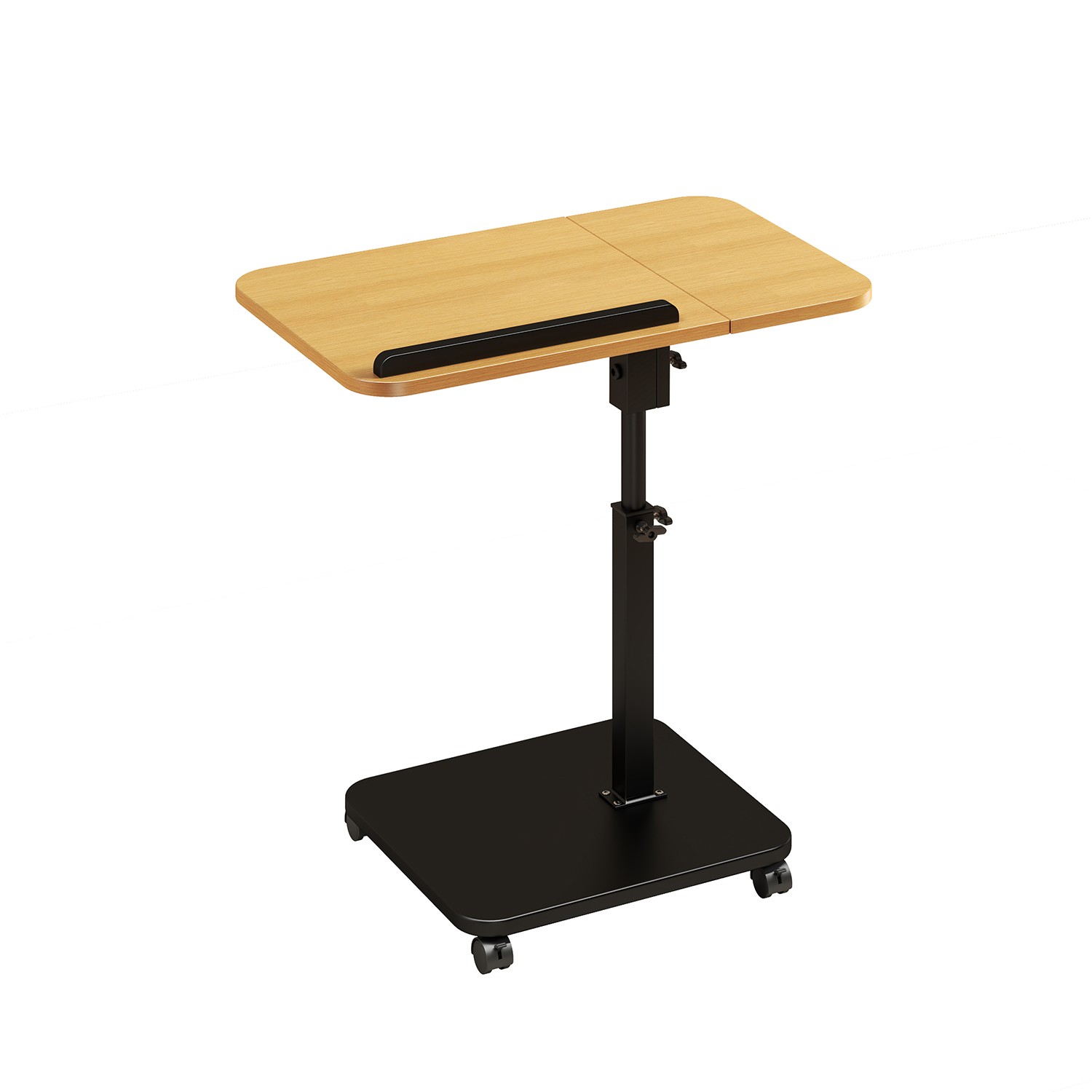 C Shaped Table End Table for Couch Adjustable Height 180° Swivel Tray Sofa Table