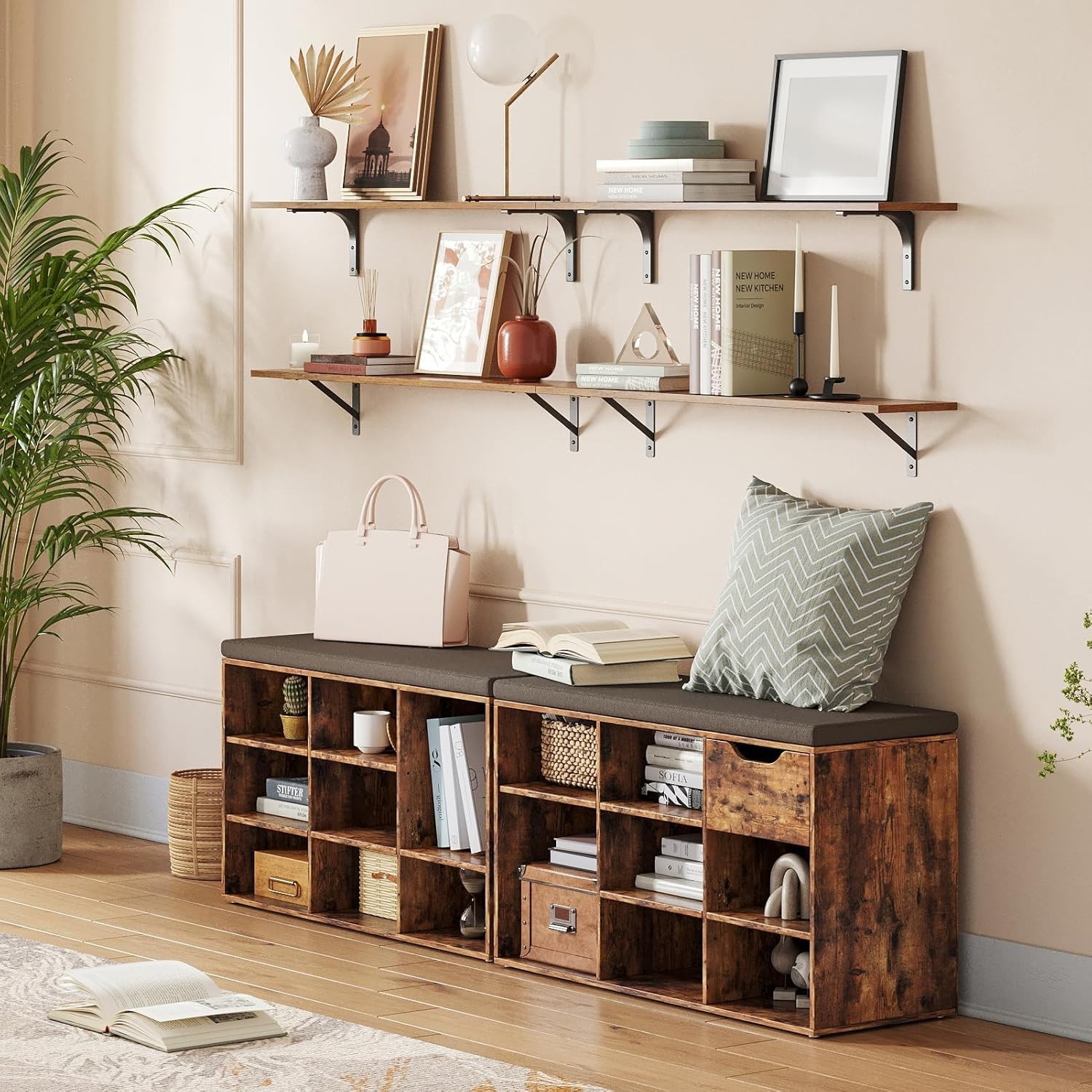 Long Wall Shelves, 31.5 Inch Wall Mounted Shelves Set of 2, Easy-to-Install, …
