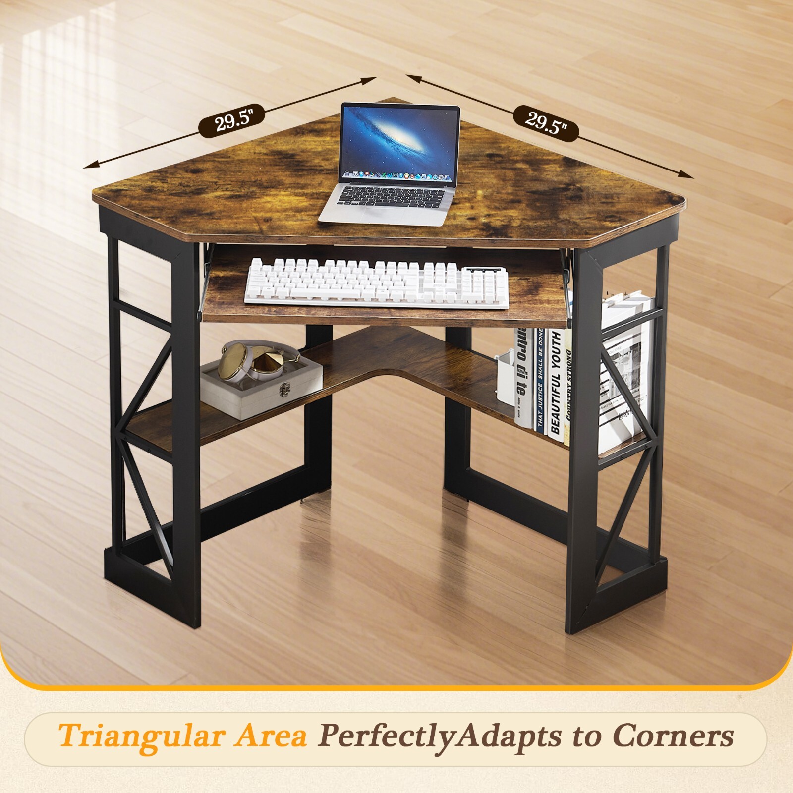 Corner Desk Laptop Gaming Table Computer Home Office Table Workstation w/Drawer