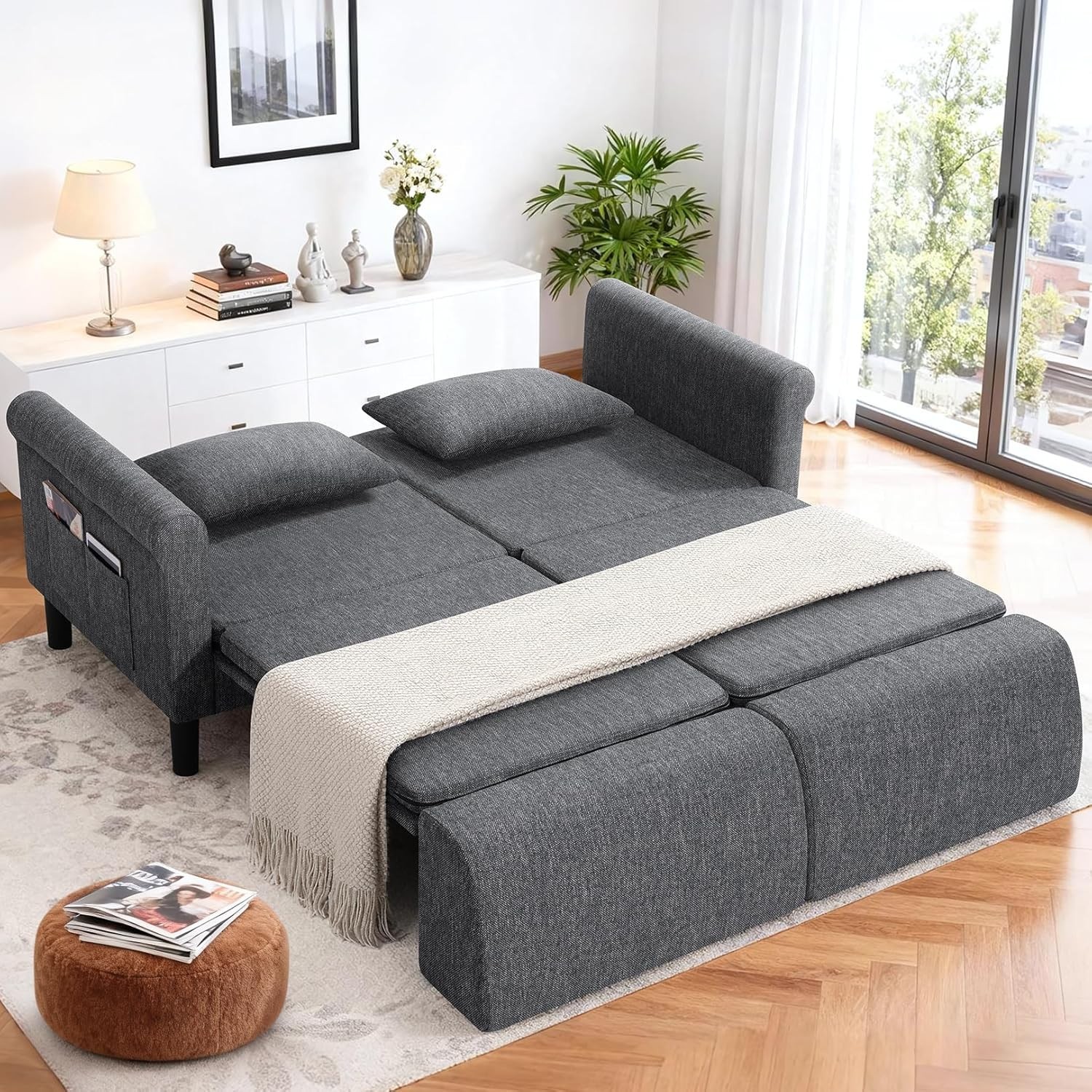Convertible Sofa Bed 6-in-1 Loveseat Sofa Couch Suitablefor Restroom&Living Room
