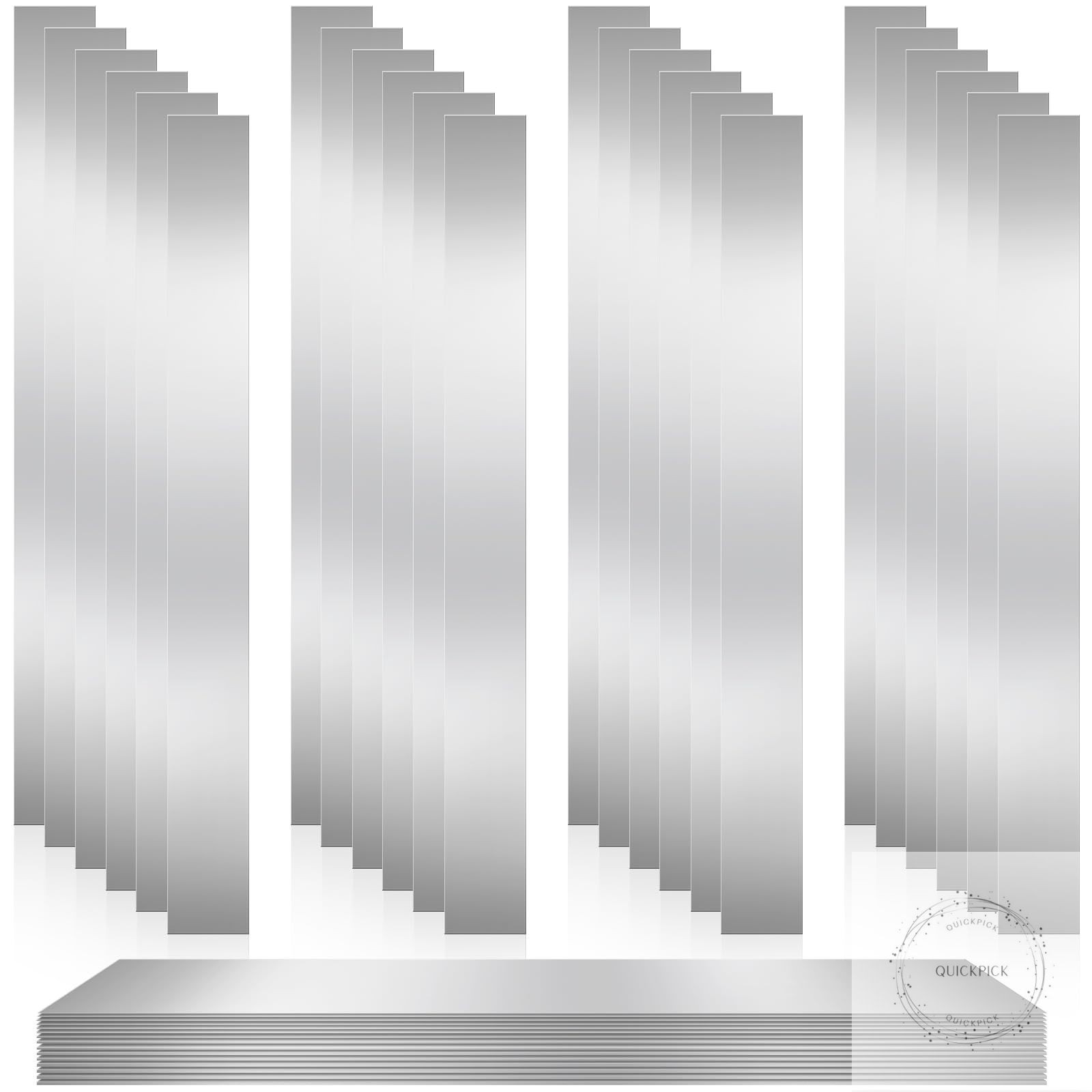 24 Pcs 304 Stainless Steel Strips Metal Shim Stock Assortment 1″ Width x 12″ Len