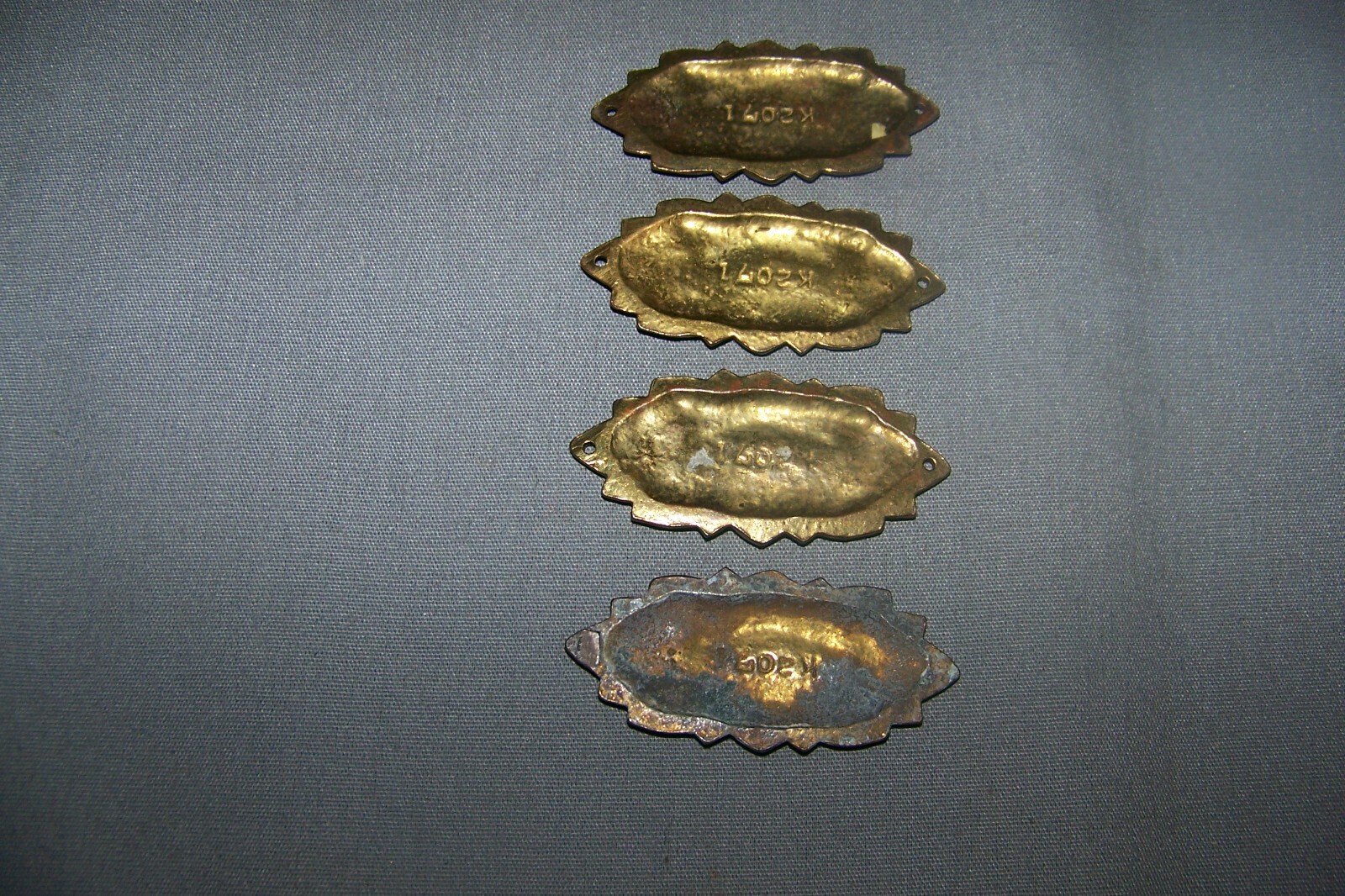 Four, SMALL, Vintage, Solid Brass, Decorative Ormolu – See Tone Description