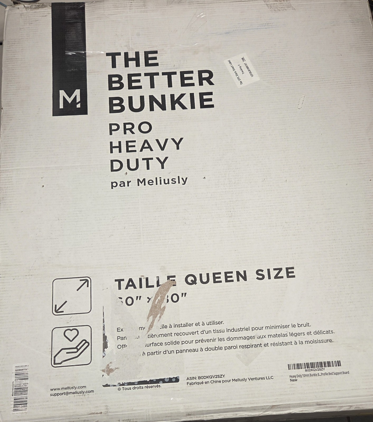 Heavy Duty Bunkie Board Queen Size (60×80) – Under Bed Support #2662W UP3