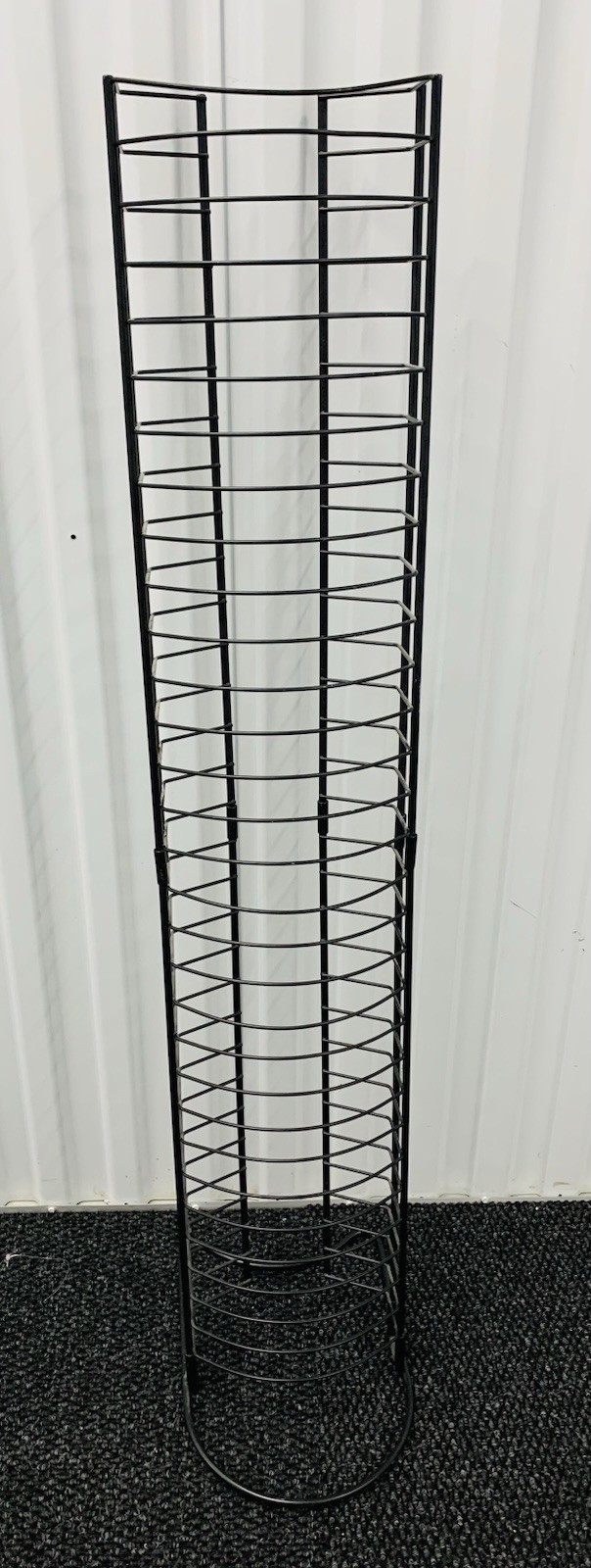 VHS Tape Storage Tower Rack Black Metal Wire 44” Tall – Holds 30 VHS Tapes