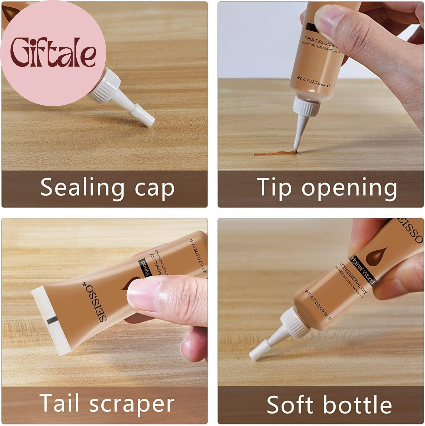 Wood Repair Kit Touch up Paint Restore Any Wooden Furniture Stain, 12 Colors Cov