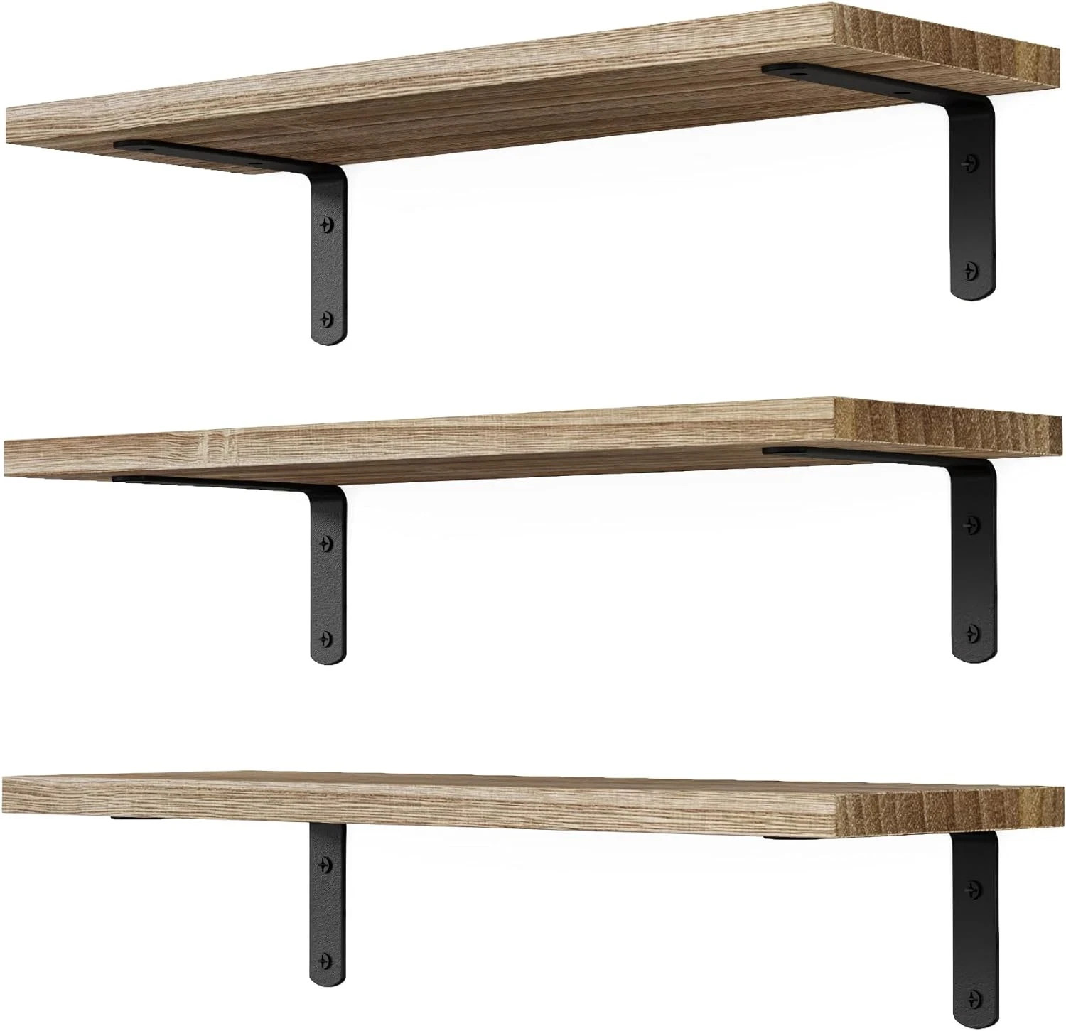 Floating Shelves, 3 Sets Wall Shelves Wooden Floating Shelves for Wall Décor