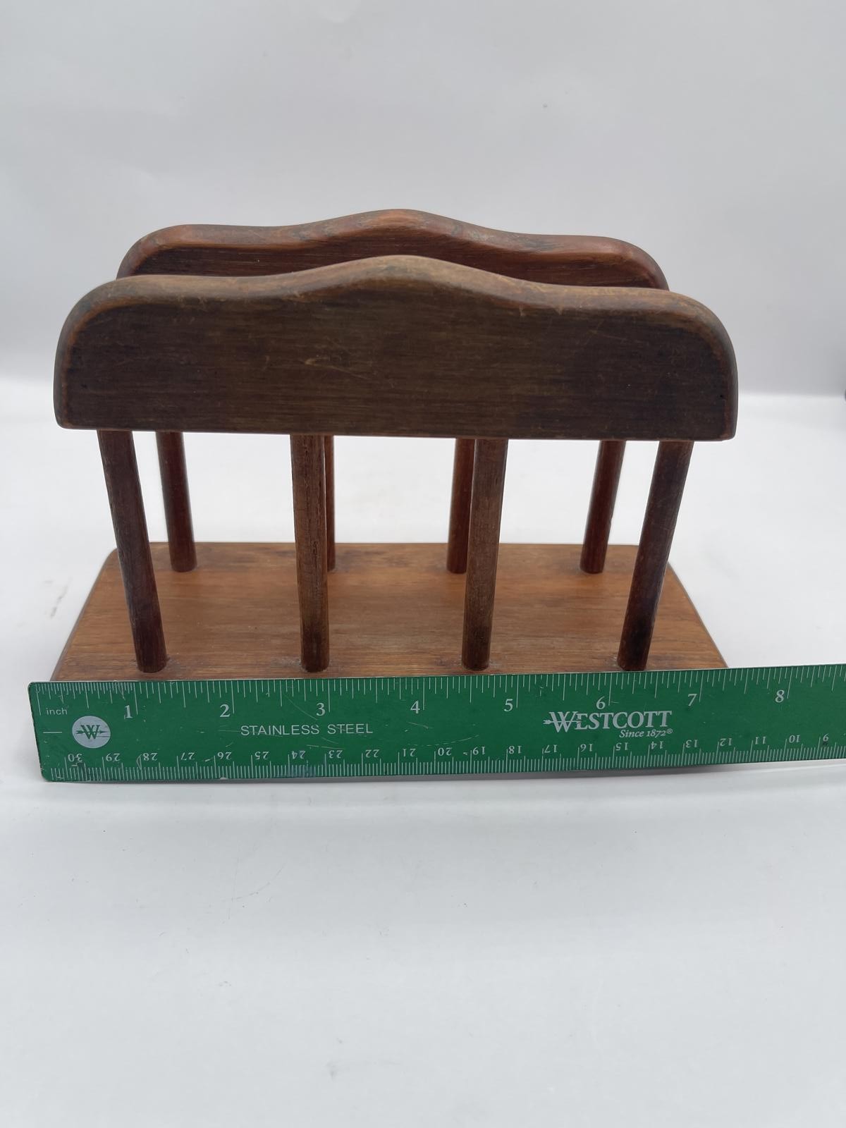GOODWOOD Genuine Teak Napkin Holder Natural Wood Made in Thailand Vintage 8x4x4