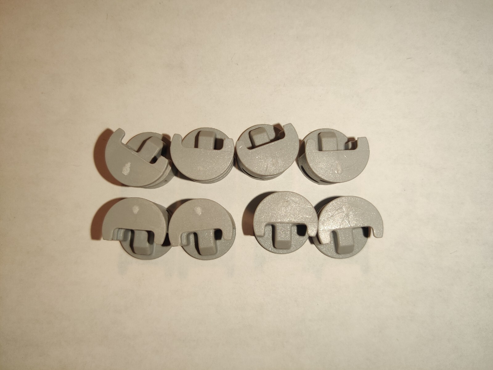 Ikea Plastic cam lock nuts, Part # 119030 118224, gray (8 pack) – NEW /J