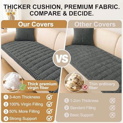 Couch Cover for Dogs, Non Slip Washable Sofa Protector for 27.6″x59″ Dark Grey