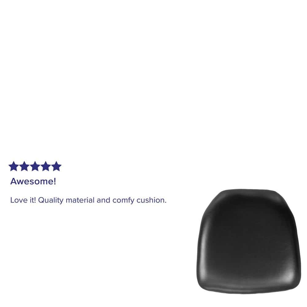 Flash Furniture Hard Black Vinyl Chiavari Chair Cushion